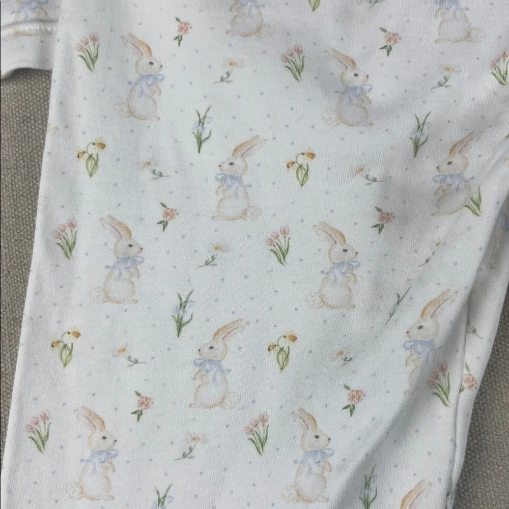 Smockingbird Pima Cotton Rabbit Henley Pajama set Size: 10